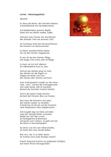 Loriot Weihnachtsgedicht Loriot Weihnachtsgedicht